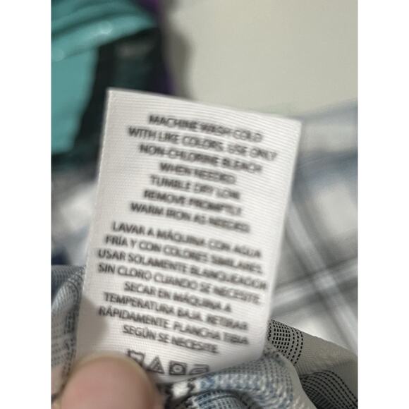 GEORGE Mens 3XL Blue And White Plaid Big And Tall Button Down Shirt NWOT. - Picture 9 of 9